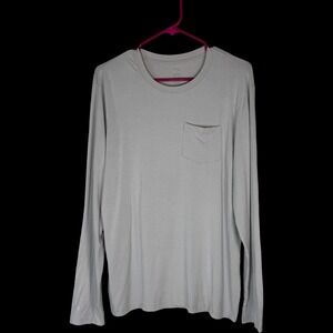 Kyte Baby Long Sleeve T-Shirt Women Medium Oat Bamboo Rayon Pocket Crew Neck Tee